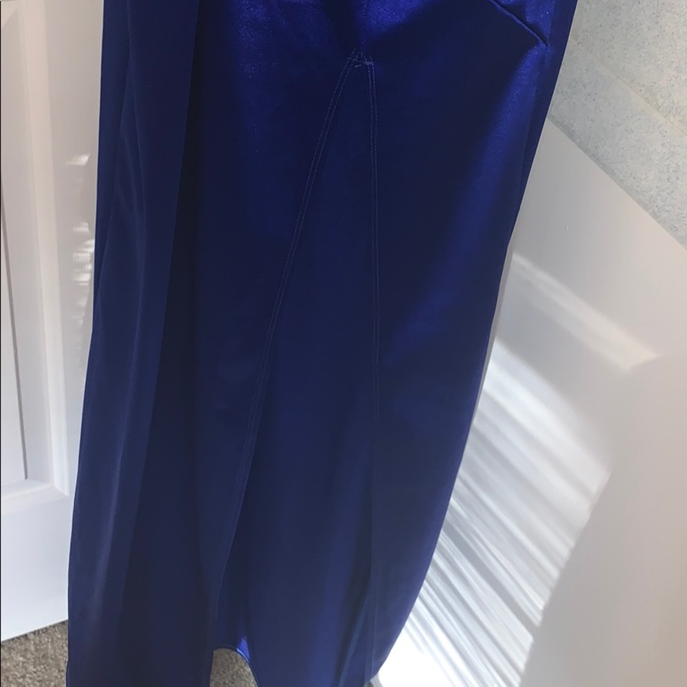 Royal Blue satin maxi dress - Picture 5 of 6